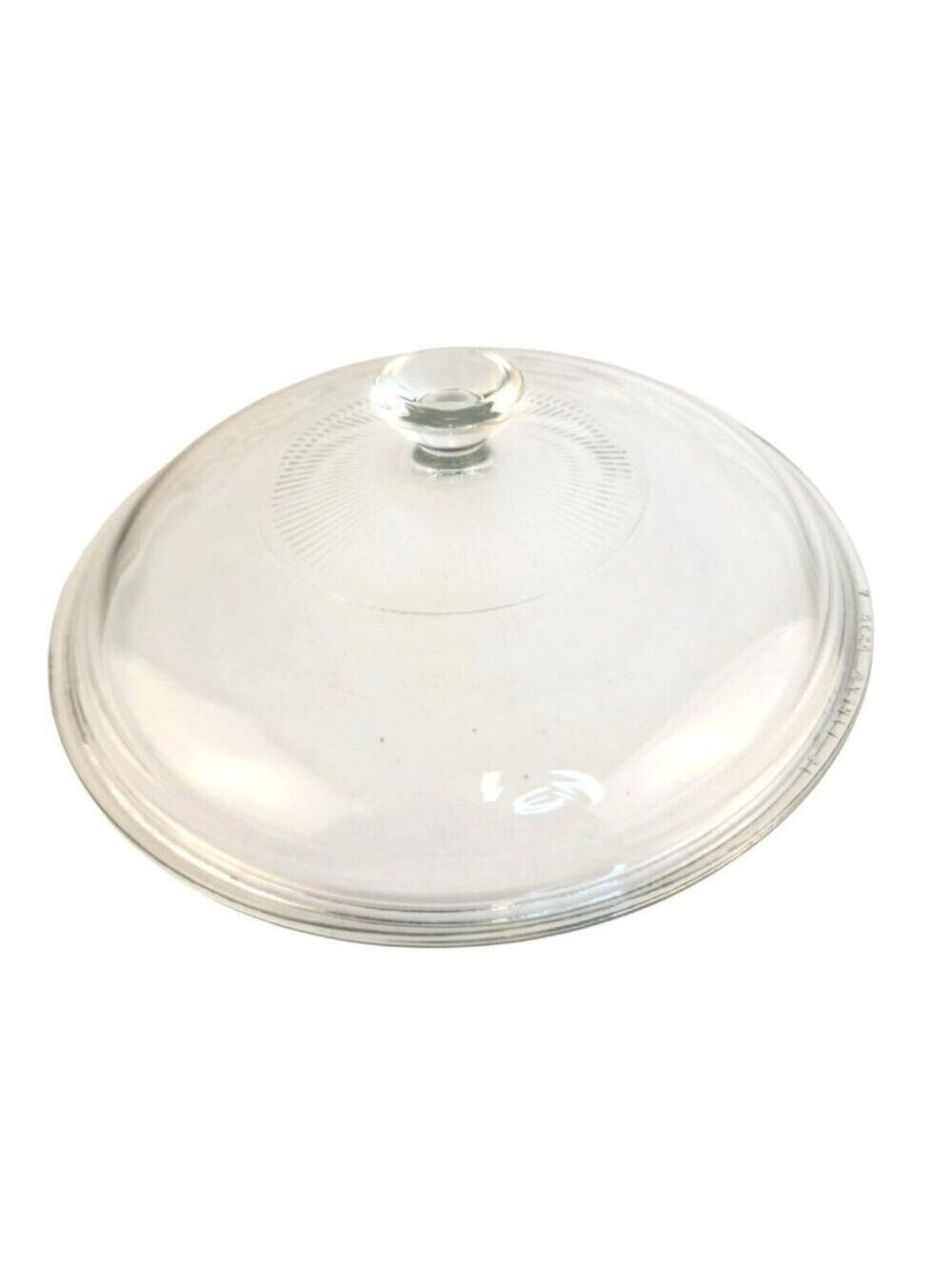 Pyrex 623-C Clear Glass Replacement Lid 1.5Qt Dish Cover Embossed Knob Scratch